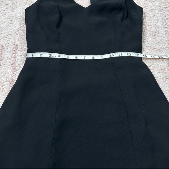 Vintage 90's Laundry By Shelli Segal Black Mini Dress Keyhole Back LBD Size 2 - Picture 8 of 11
